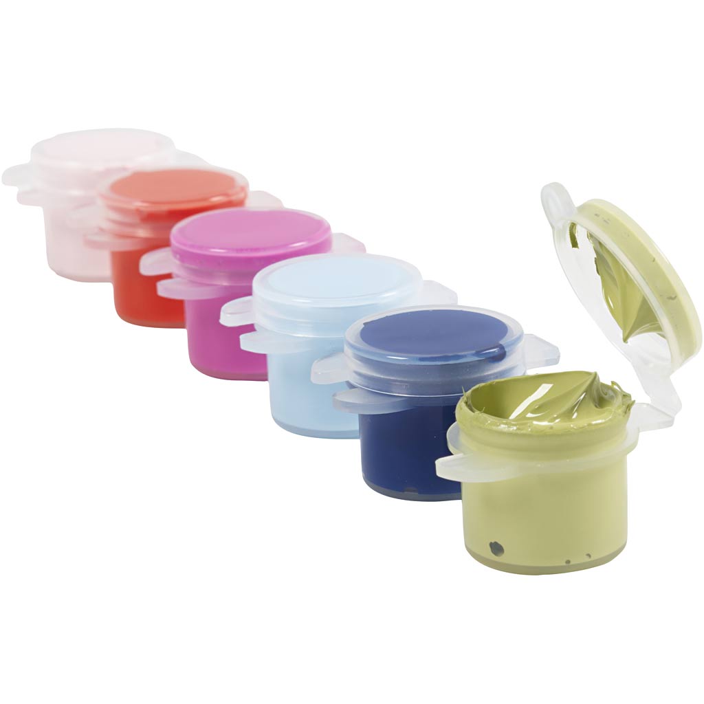 Plus Color Hobbymaling, stærke farver, 6x5 ml/ 1 pk.