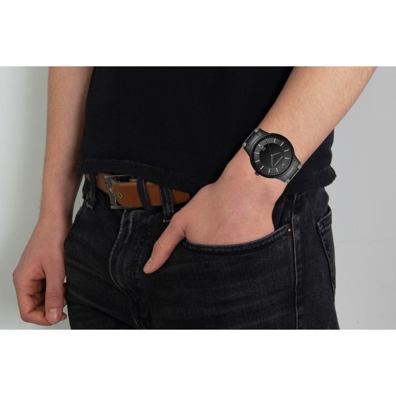 Emporio Armani herreur Ar11184 sort rustfrit stål