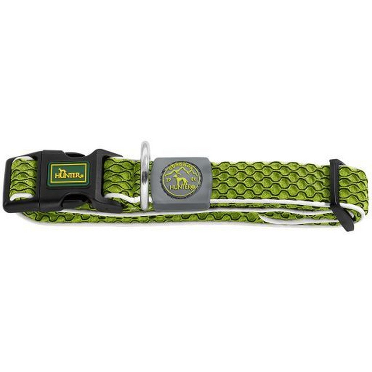 Hundehalsbånd Hunter Vario Plus Tråde Størrelse L Lime (40-60 cm)