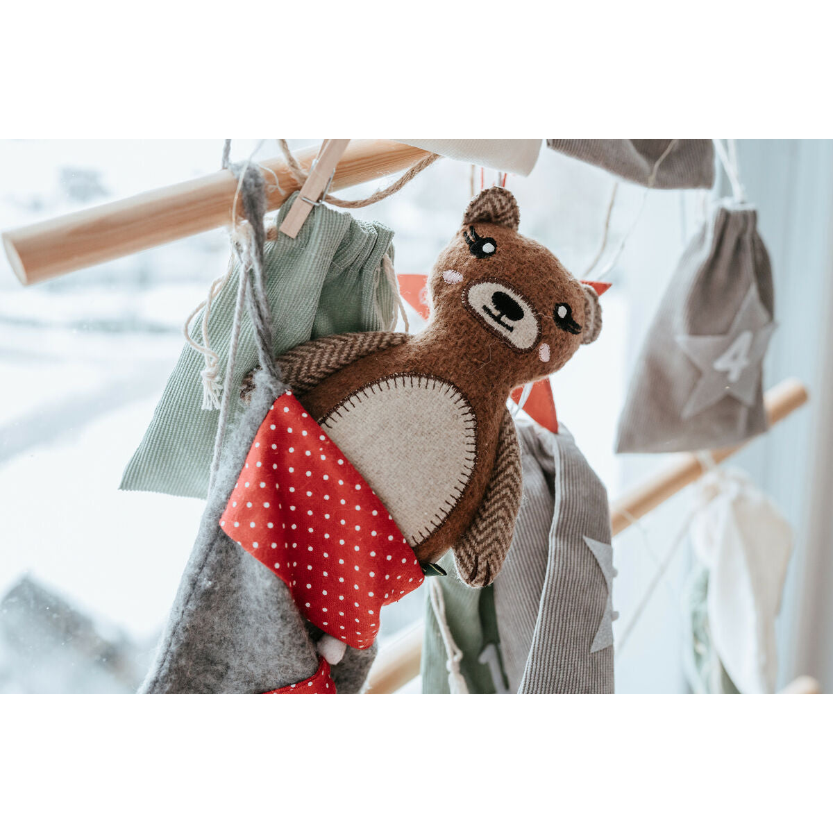 Plush legetøj til hunde Hunter Brun 100 % Genbrug Bjørn