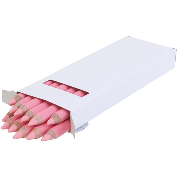 edu Kraftige Farveblyanter, tykkelse 10 mm, mine 6,25 mm, rosa, 12 stk./ 1 pk.