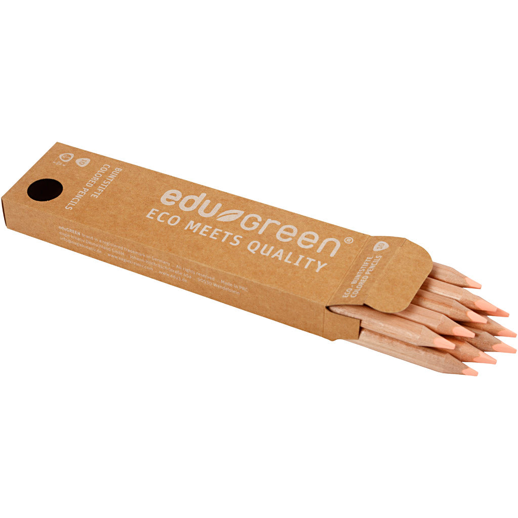 Edugreen Kraftige Farveblyanter, mine 5 mm, laksefarvet, 10 stk./ 1 pk.
