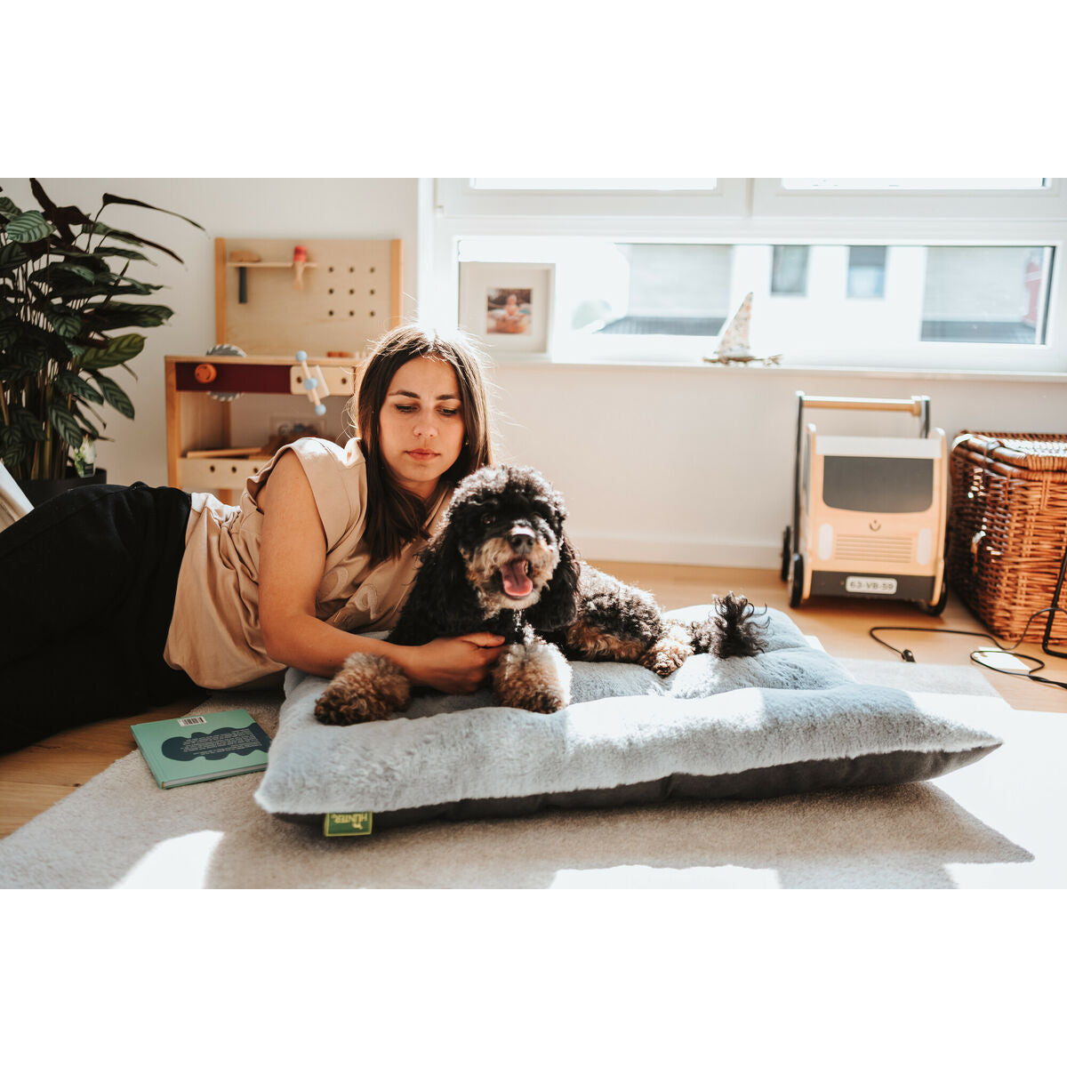 Hund Bed Hunter Rockford Grå 80x60 cm