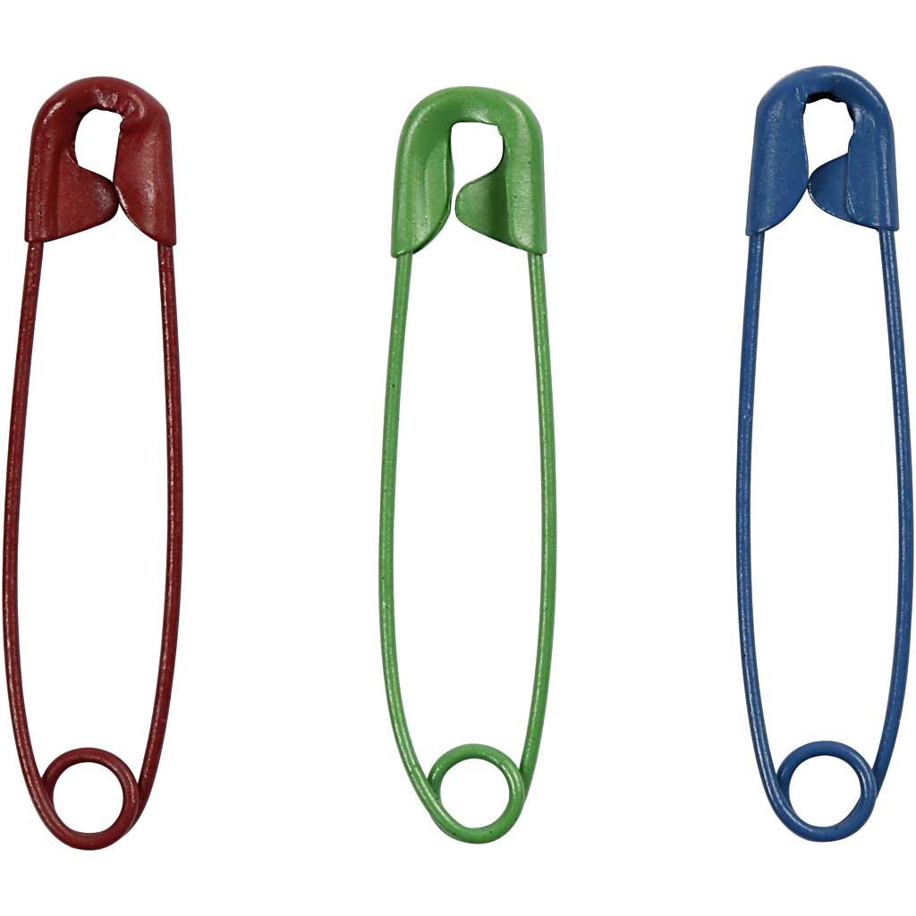 Holdbare sikkerhedsnåle 34 mm - 1000 stk. i metal