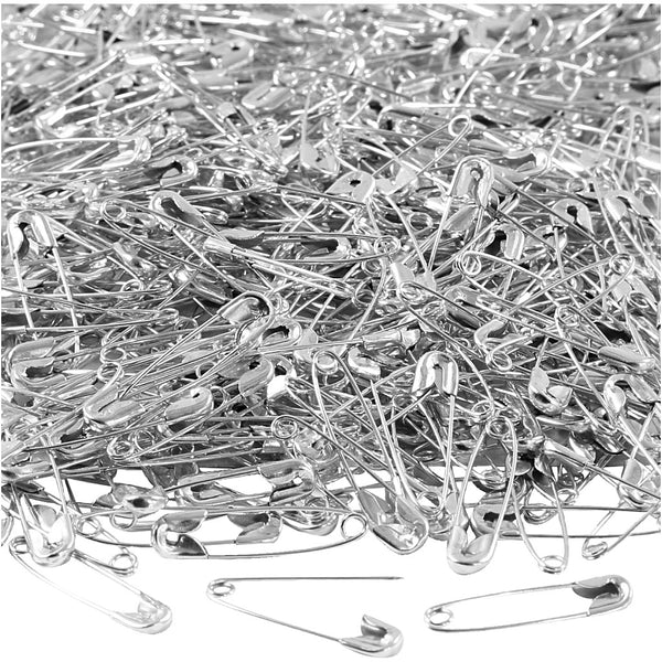 Sikkerhedsnåle 22 mm, 500 stk. sølv - Holdbare og pålidelige