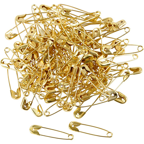 Guld Sikkerhedsnåle 22 mm - 100 stk. i Pakke