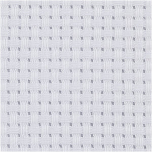 Aidastof, str. 50x50 cm, 35 tern pr. 10 cm, hvid, 1 stk.