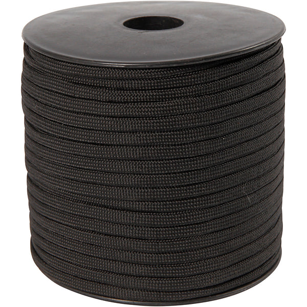 Imiteret Faldskærmsline, B: 5 mm, sort, 50 m/ 1 rl.