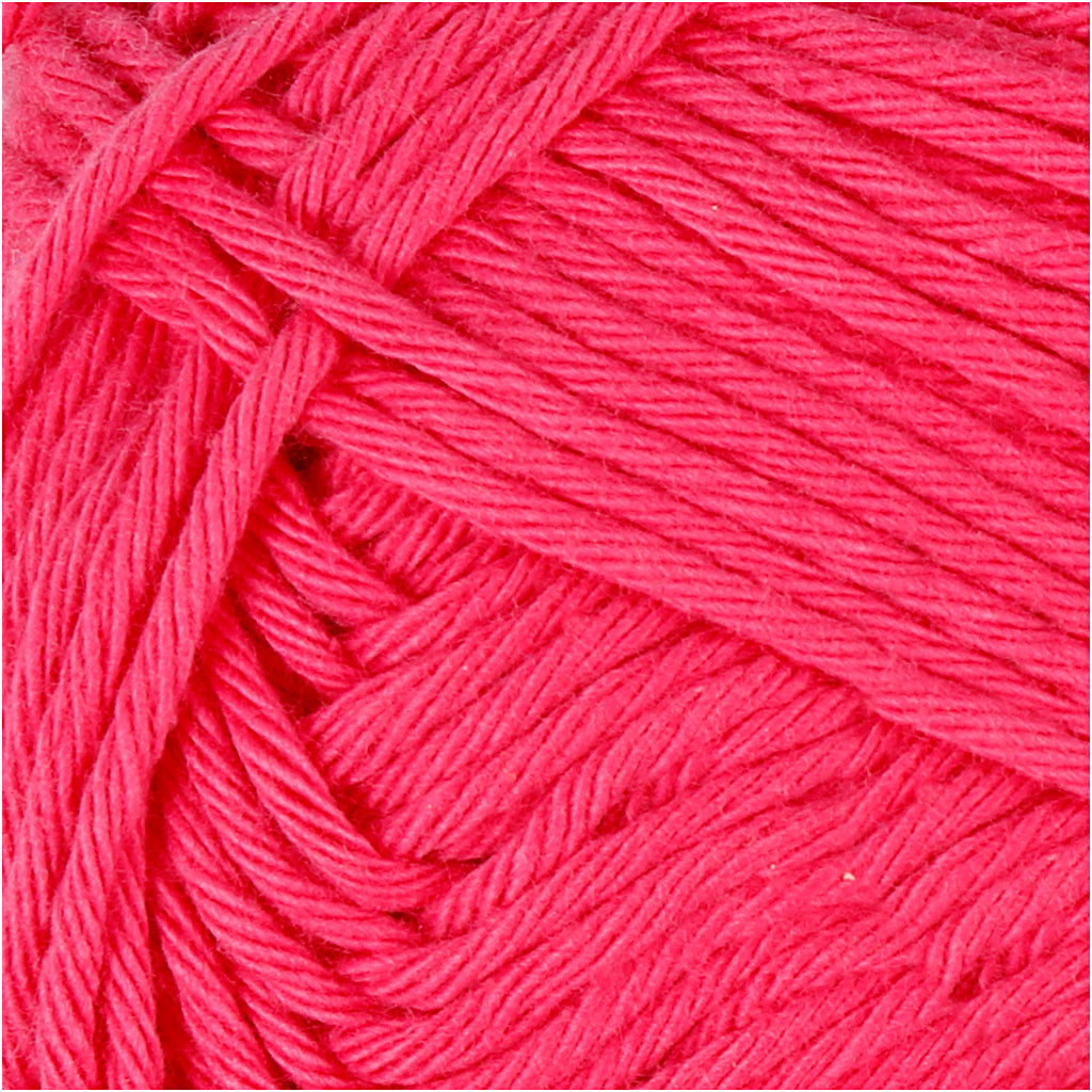 Bomuldsgarn, 8/8, L: 80-85 M, str. maxi, pink, 50 g/ 1 ngl.