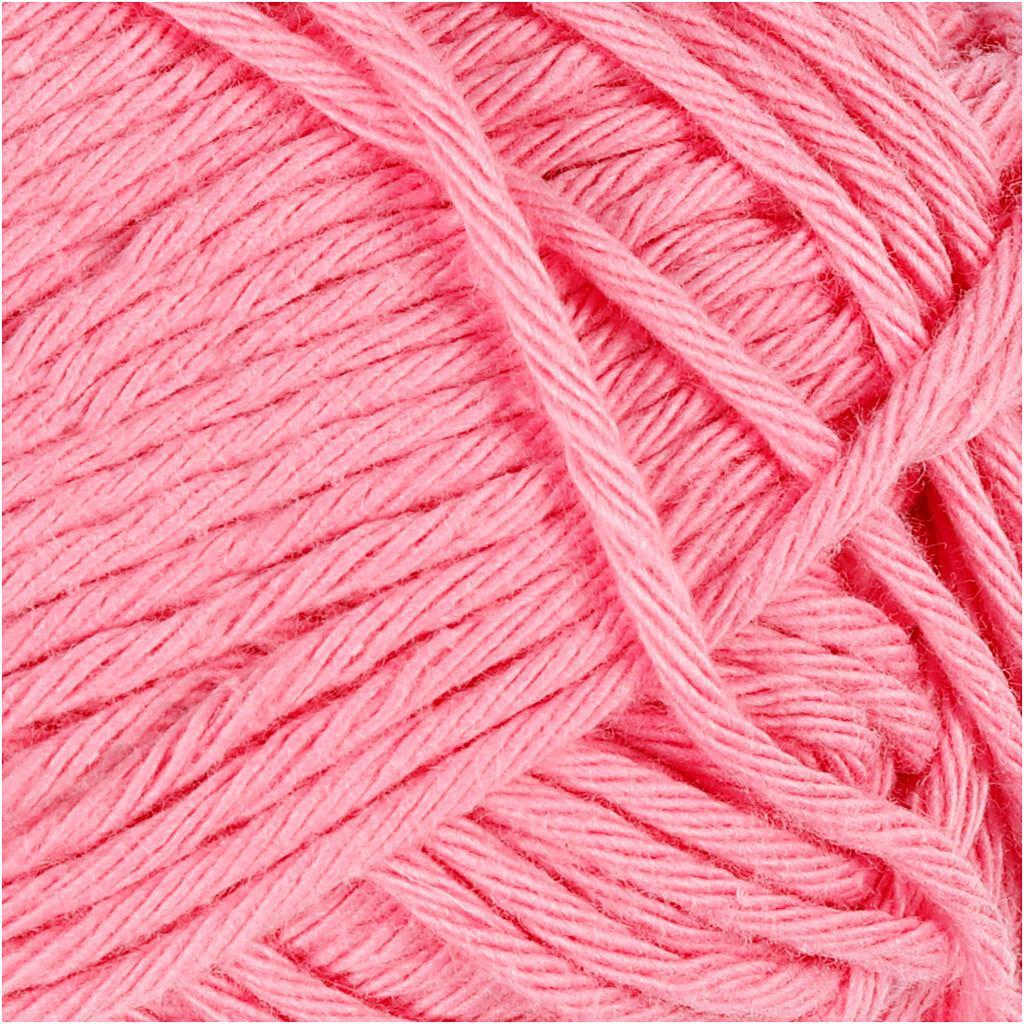 Bomuldsgarn, 8/8, L: 80-85 M, str. maxi, lyserød, 50 g/ 1 ngl.