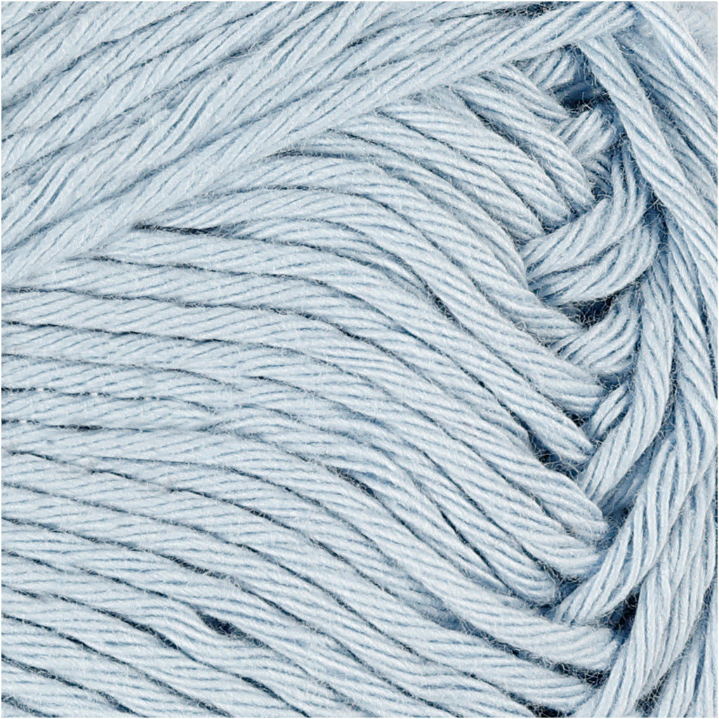 Bomuldsgarn, nr. 8/8, L: 80-85 M, str. maxi, lyseblå, 50 g/ 1 ngl.