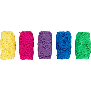 Bomuldsgarn, nr. 8/4, L: 5x50 M, colorful, 5x20 g/ 1 pk.