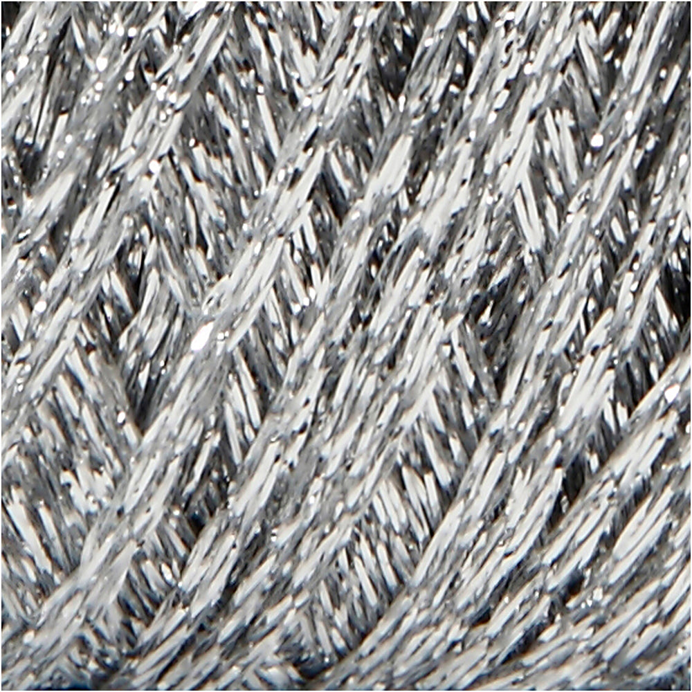 Lurex Garn, L: 160 M, sølv, 25 g/ 1 ngl.