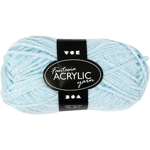 Fantasia Polyacrylgarn, L: 80 M, lyseblå, 50 g/ 1 ngl.