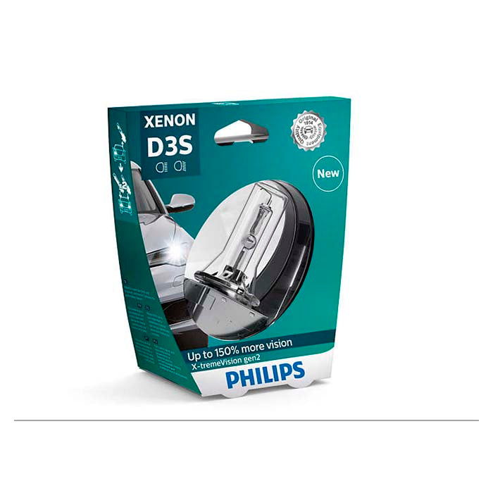 Xenon D3S 35W 42V X-tremeVision +150% Gen2 pære - Philips