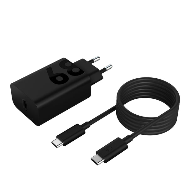Lenovo 68W USB-C (EU) Strømforsyningsadapter og kabel Sort