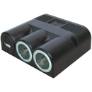 Strømudtag x 2 med USB (USB 1A) 16A til skruemontering