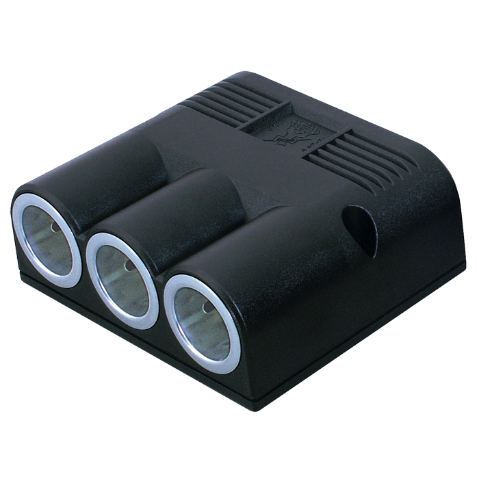 Strømudtag 3-huls til skruemontering - robust, nem installation - procar