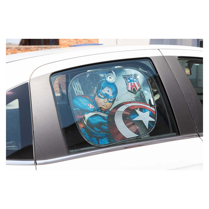 Solbeskytter til bilvindue Captain America 44x35 cm - 2 stk. Disney