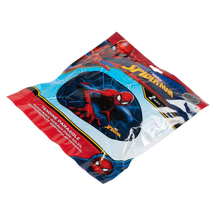 Solbeskytter Spiderman 2 stk 65x38 cm - formede solskærme til bilvindue, UV-beskyttelse - Disney