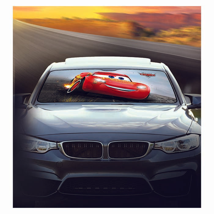 Solskærm forrude 130x70 cm Cars Disney - aluminium anti-varme teknologi, foldbar - Disney