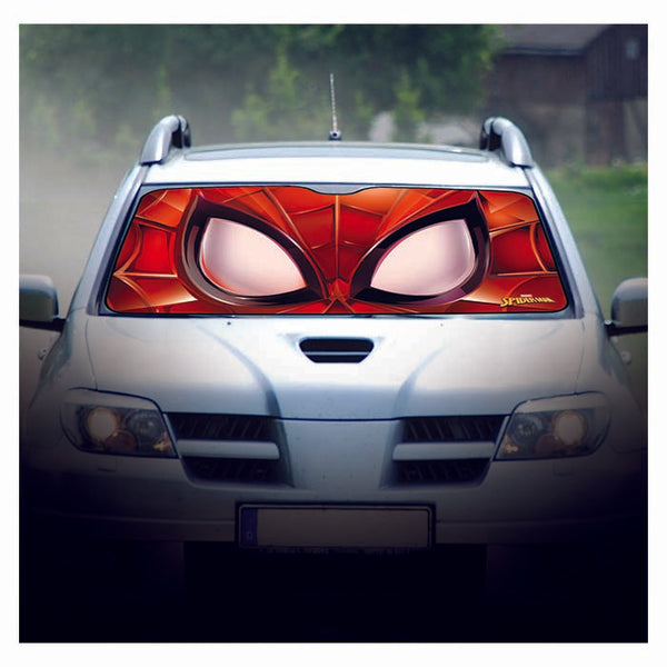 Disney solskærm forude Spiderman 150x80cm