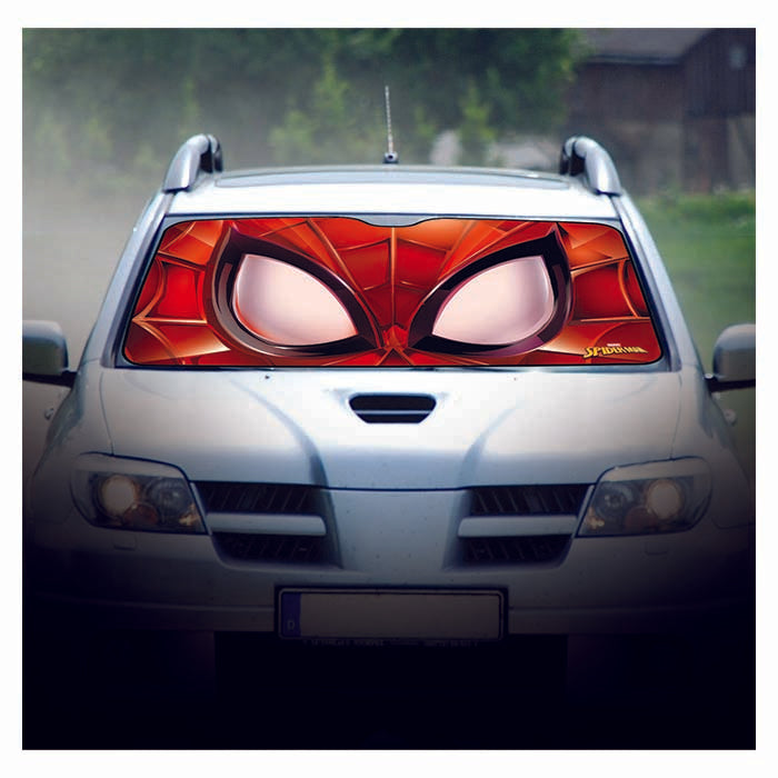 Disney solskærm forude Spiderman 150x80cm