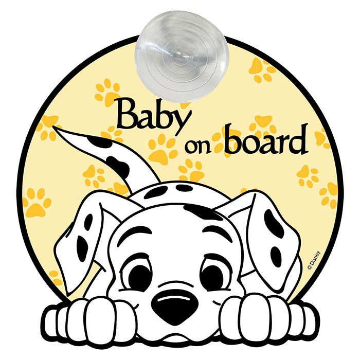 Baby on board skilt med Disney-motiv - sugekop til bagrude - Disney
