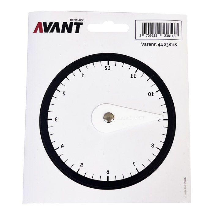 Selvklæbende P-skive 145x125 mm, sort ramme og drejehjul - Avant