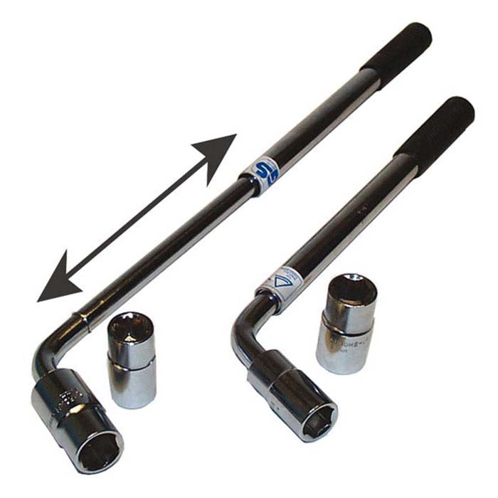 Teleskopisk hjulnøgle 17/19+21/23 mm, vendbare toppe - Avant