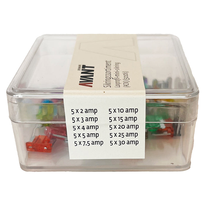 Lavprofil mini-sikringssortiment 50 stk. til 12 - 24V køretøjer - Avant