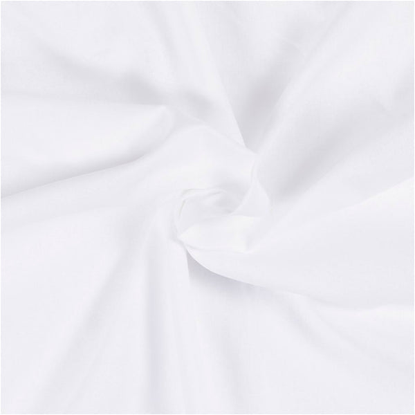 Kvalitetsstof i hvid bomuld - 145 cm, 2 m
