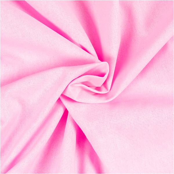 Kvalitetsstof i Lyserød - 145 cm, 2 m, 100% Bomuld