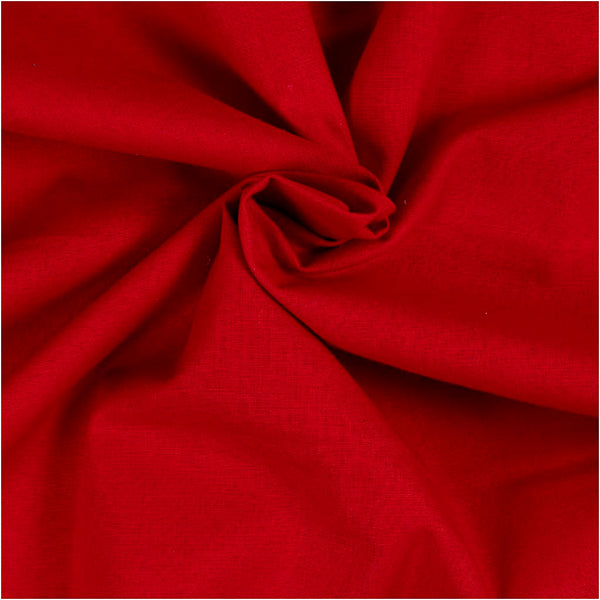 Kvalitets Rødt Stof 145 cm - 100% Bomuld, 2 m