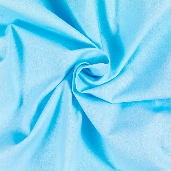 Lys Turkis Kvalitetsstof i 100% Bomuld - 2 m