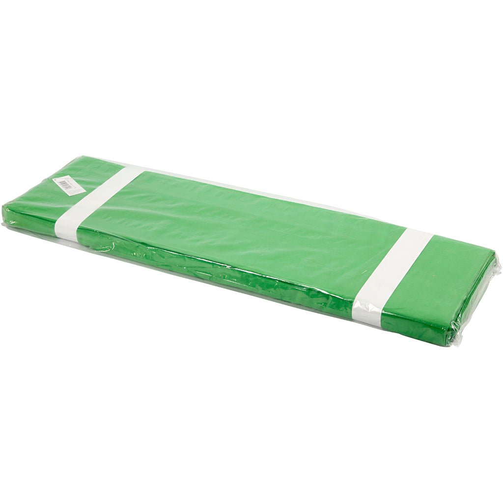 Ensfarvet Grøn Kvalitetsstof i 100% Bomuld, 10 m