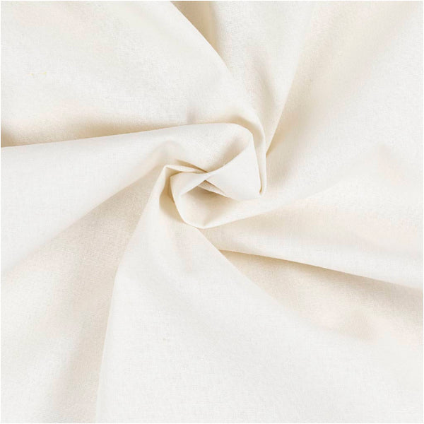 Ensfarvet Kvalitetsstof i Sand - 145 cm, 2 m