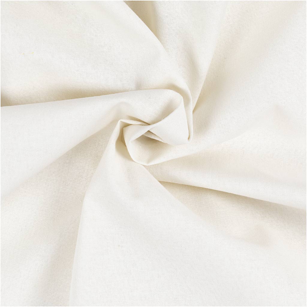 Ensfarvet Sand Kvalitetsstof 145 cm - 100% Bomuld