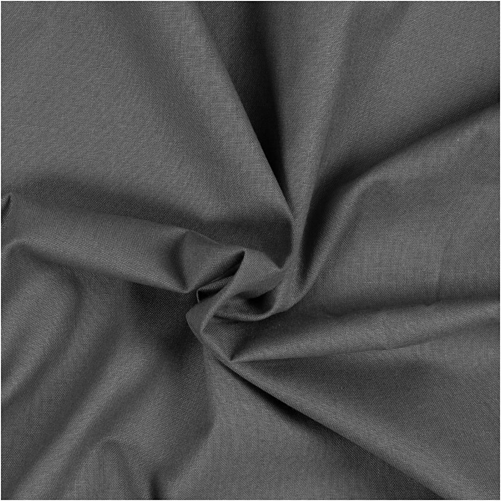 Kvalitets Grå Bomuldsstof 145 cm, 10 m - Oeko-Tex®