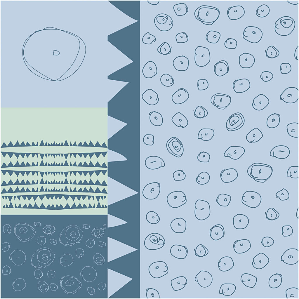 Kvalitets blå bomuldsstof 145 cm - Oeko-Tex certificeret