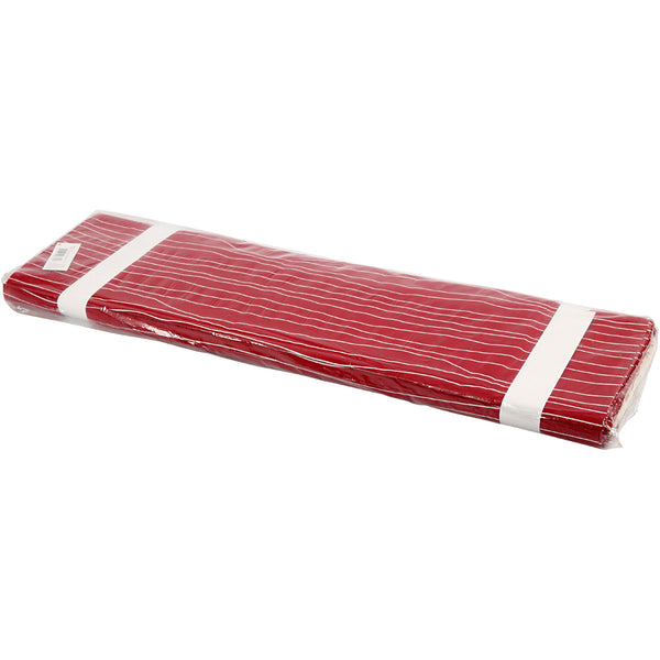 Kvalitetsstof Rød/Hvid 145 cm - 10 m 100% Bomuld