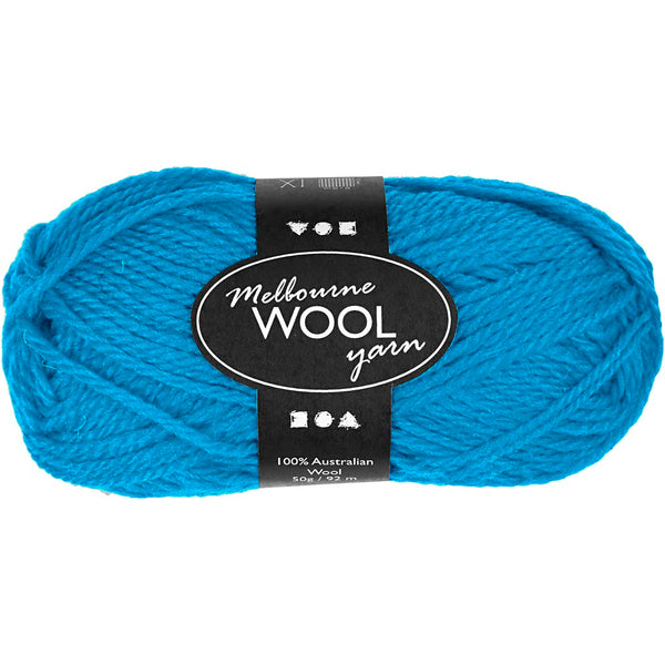 Melbourne Uldgarn, L: 92 M, lyseblå, 50 g/ 1 ngl.