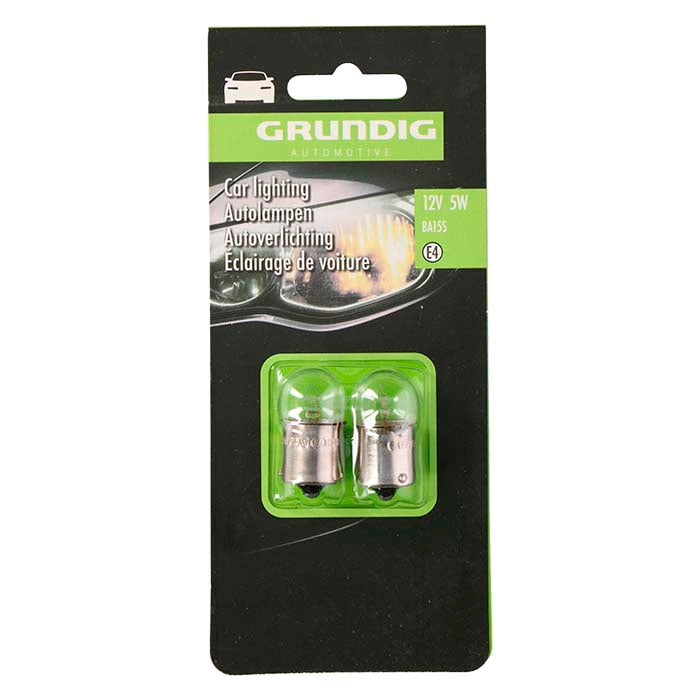 Parkeringslyspærer R5W 12V BA15S 2 stk - Grundig