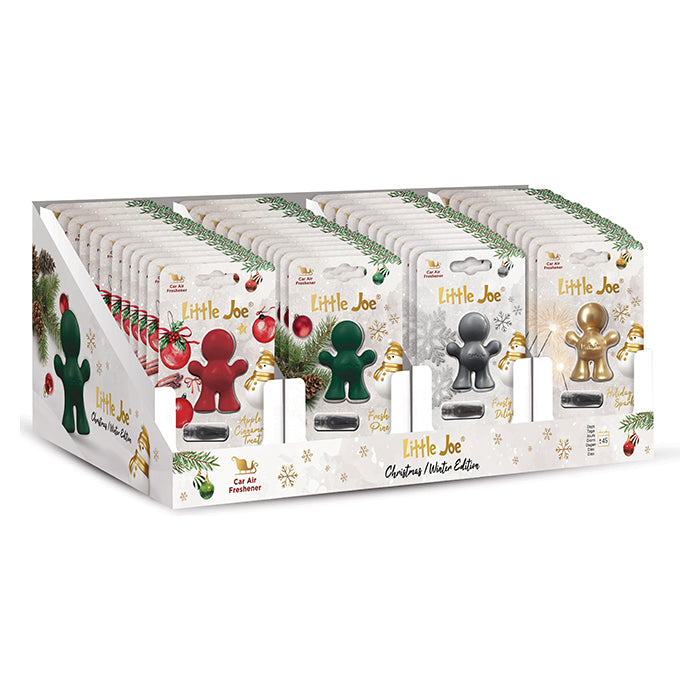Juledisplay 48 stk. (4 varianter) duftfriskere til bil/hjem - Little Joe