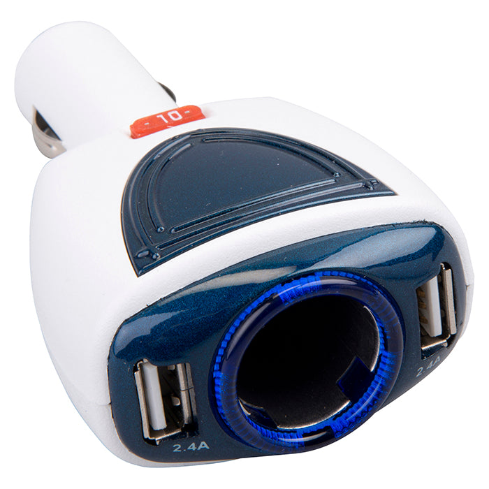 USB-lader 4,8A 12/24V 2xUSB hurtigopladning LED-indikator - allride