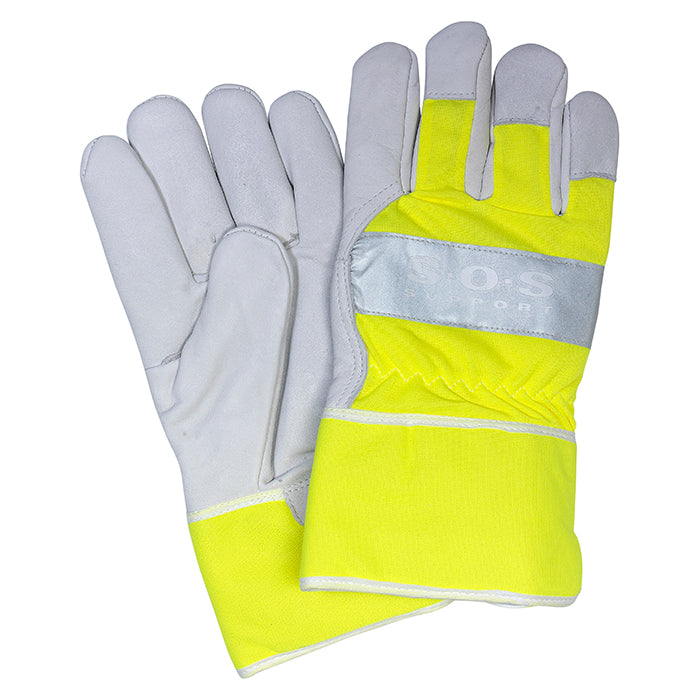 Arbejdshandsker - Arbejdshandsker læder, gul - allride
