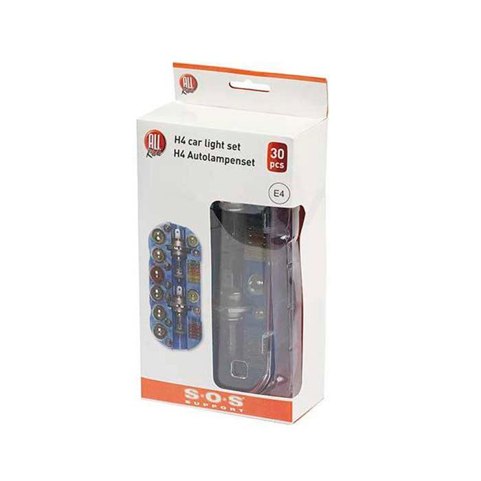 H4 pærekit 12V inkl. backups og sikringer - SOS Support, Allride