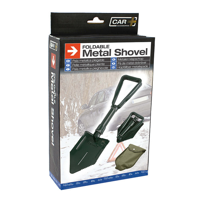 Sammenklappelig skovl/sneskovl 57x15 cm i rustfrit stål med taske - avant