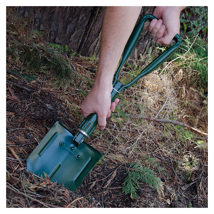 Sammenklappelig skovl/sneskovl 57x15 cm i rustfrit stål med taske - avant