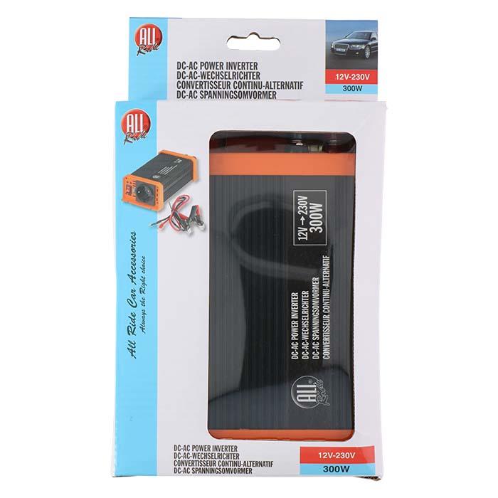 Inverter 12V til 230V 300W med USB, bilinverter til opladning - Allride